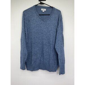 Croft & Barrow Mens Large Blue V-Neck Sweater